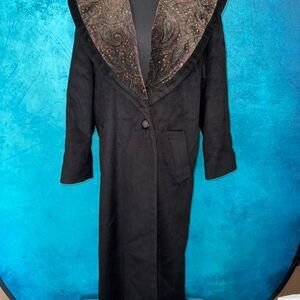 Talbots vintage brown genuine suede leather blazer jacket L